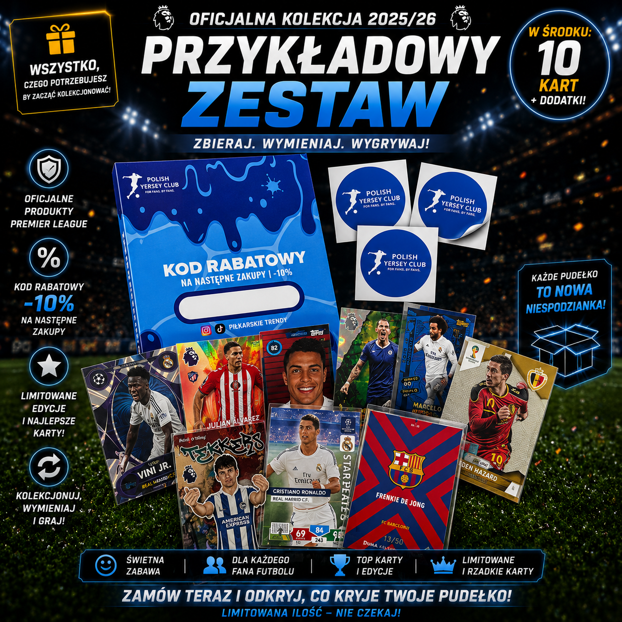 Karty Piłkarskie Mystery Box - Standard | Gwarantowana karta numerowana !