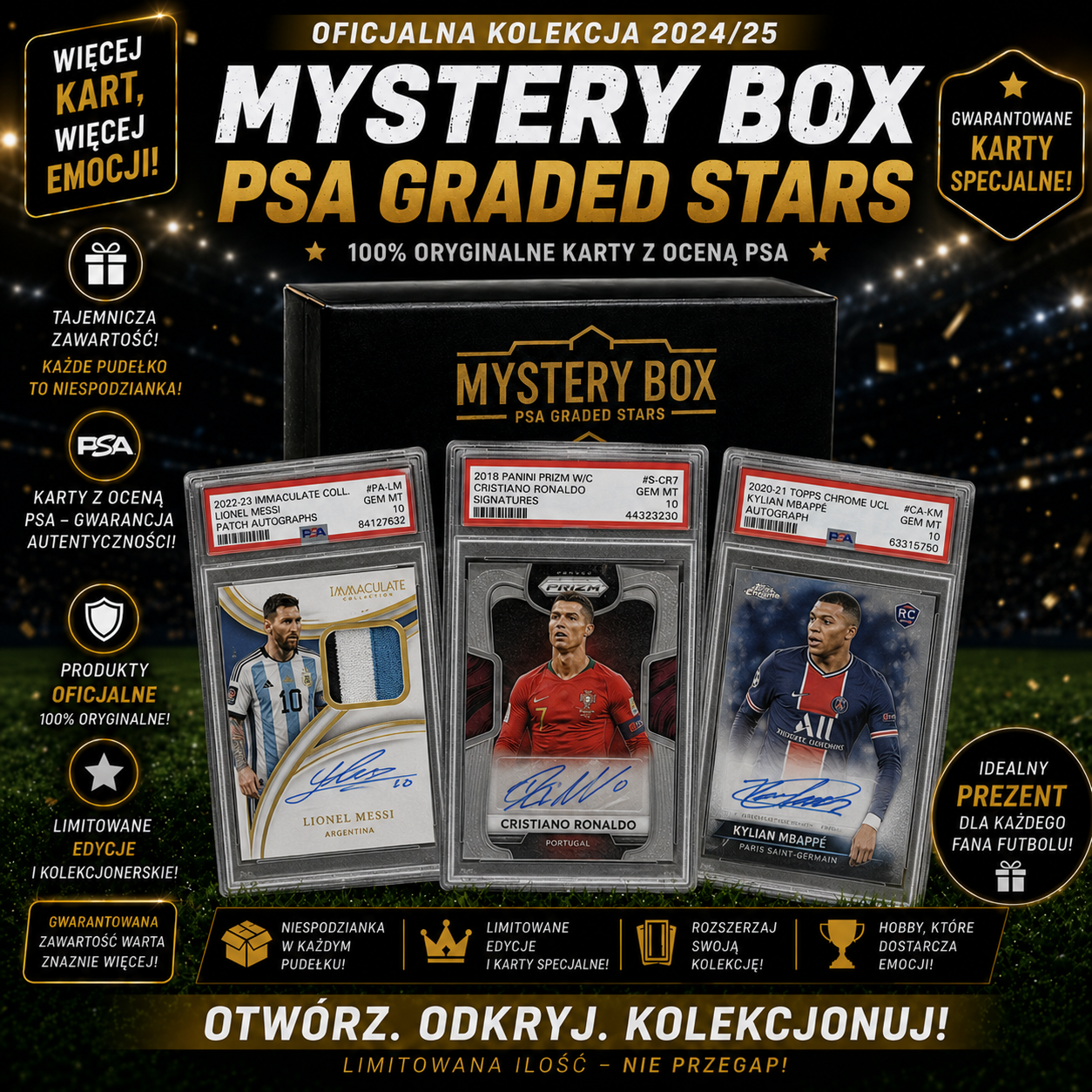 Karty Piłkarskie Mystery Box - Karta PSA