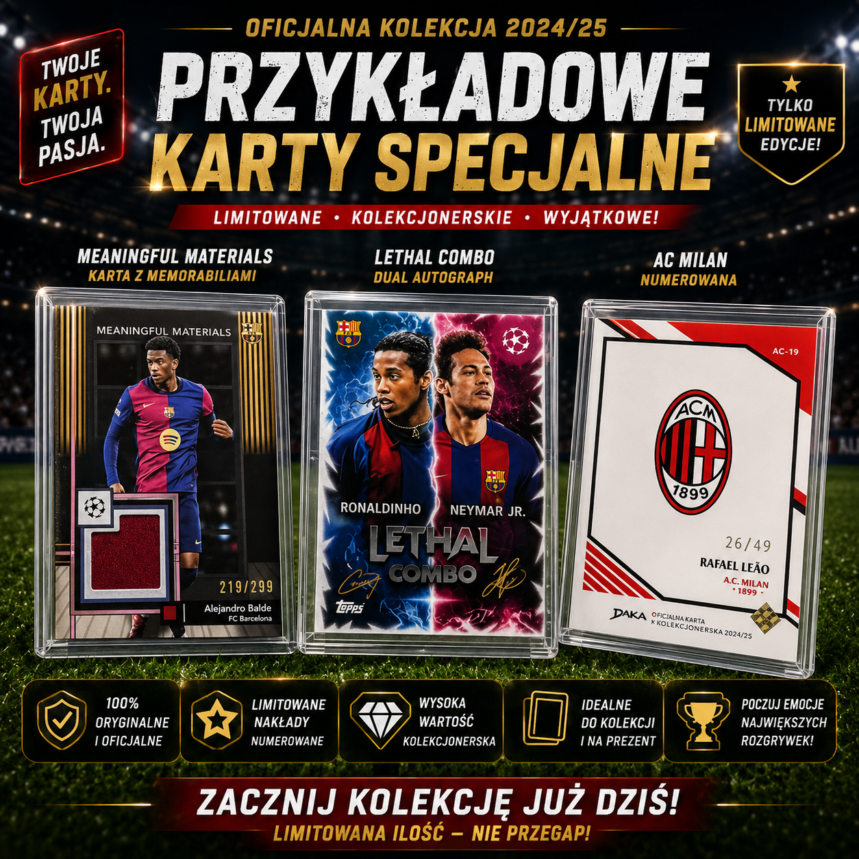 Karty Piłkarskie Mystery Box - Standard | Gwarantowana karta numerowana !