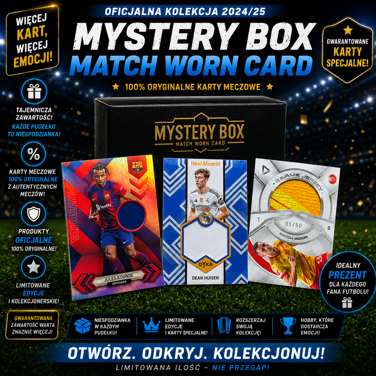 Karty Piłkarskie Mystery Box - Fragment Koszulki  | Piłkarskie Trendy