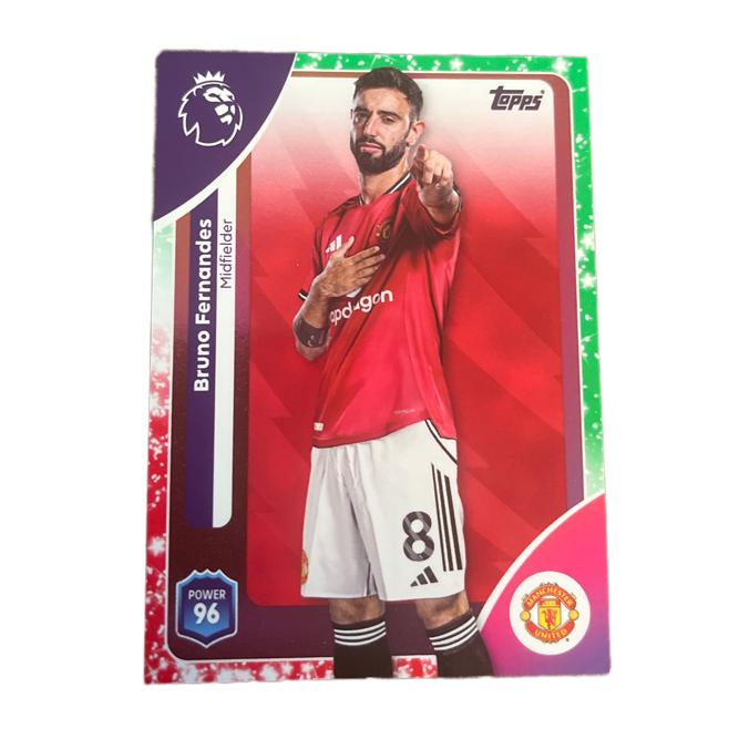 Topps Premier League 2026 Base - Wersja świąteczna | Bruno Fernandes – Manchester United